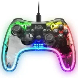 Mars Gaming Gamepad MGP-C Mando Profesional RGB Negro Translúcido Compatible PC Switch PS3